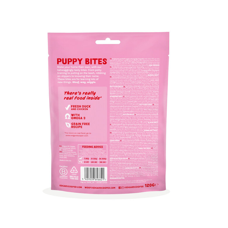 120 g Edgard y Cooper Snacks Mini de Pato e Frango para cachorros,  Imagem número 6 120 g Edgard y Cooper Snacks Mini de Pato e Frango para cachorros, , large Imagem número 6